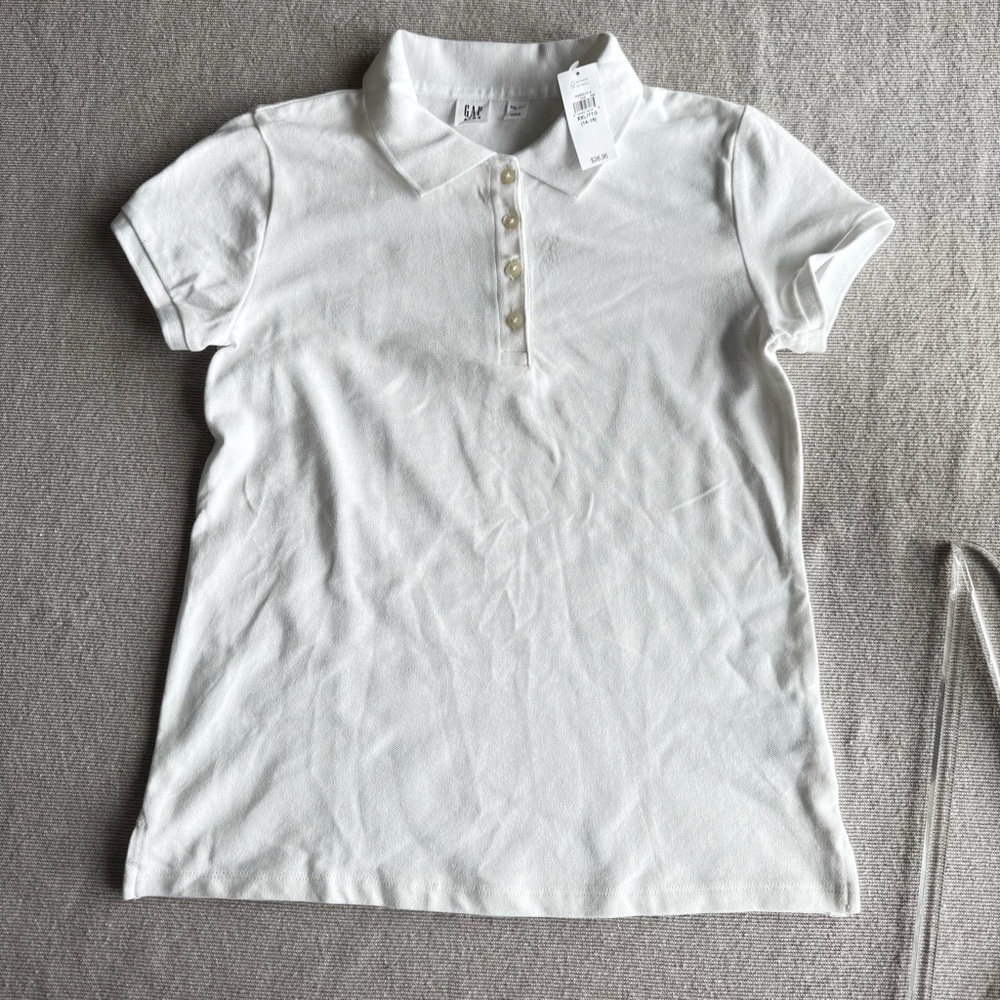 White Polo Shirt Gap Kids XXL
